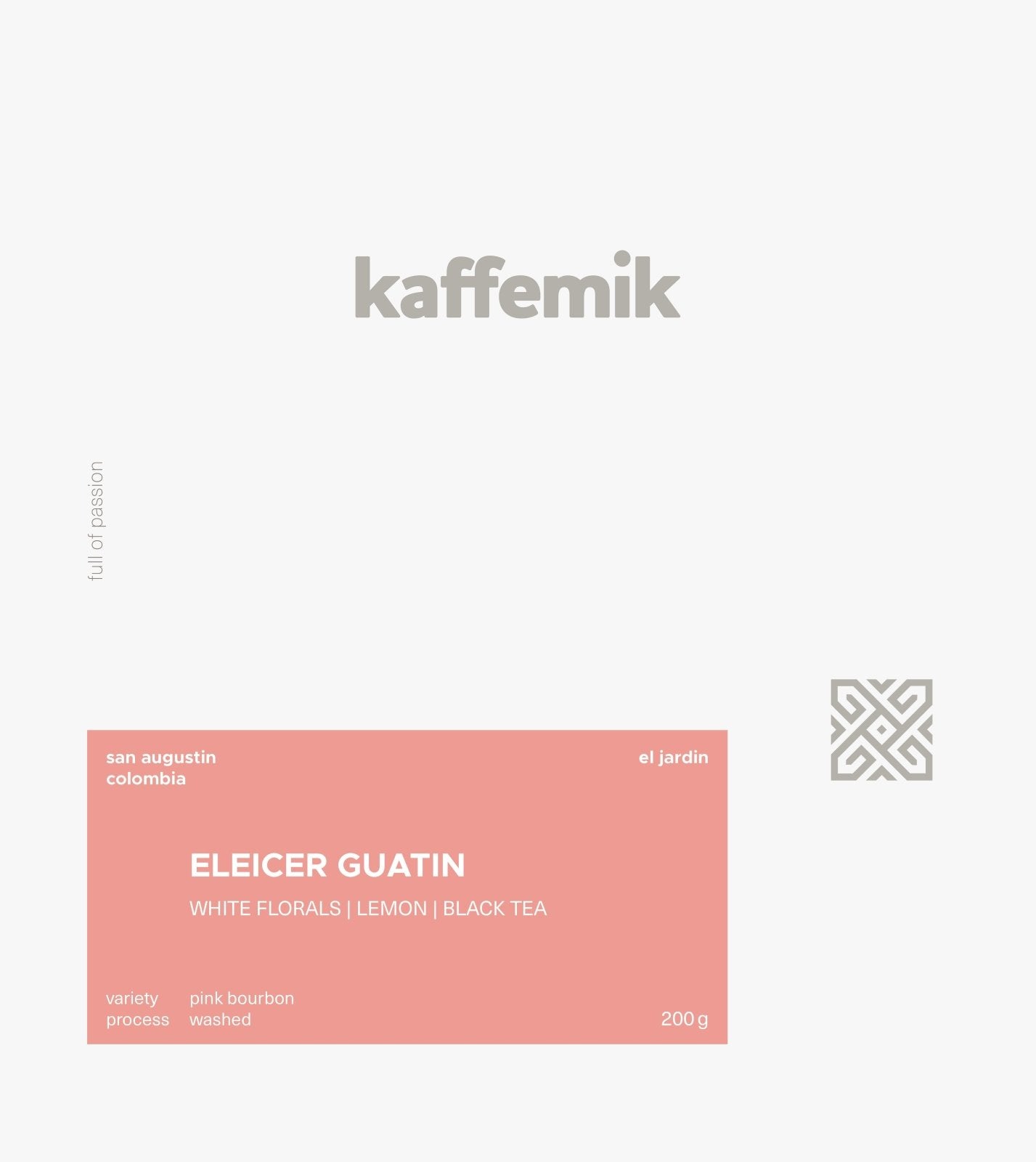 ELEICER GUATIN | Colombia | Washed - kaffemikWhite florals | Lemon | Black TeaKaffeebohnen