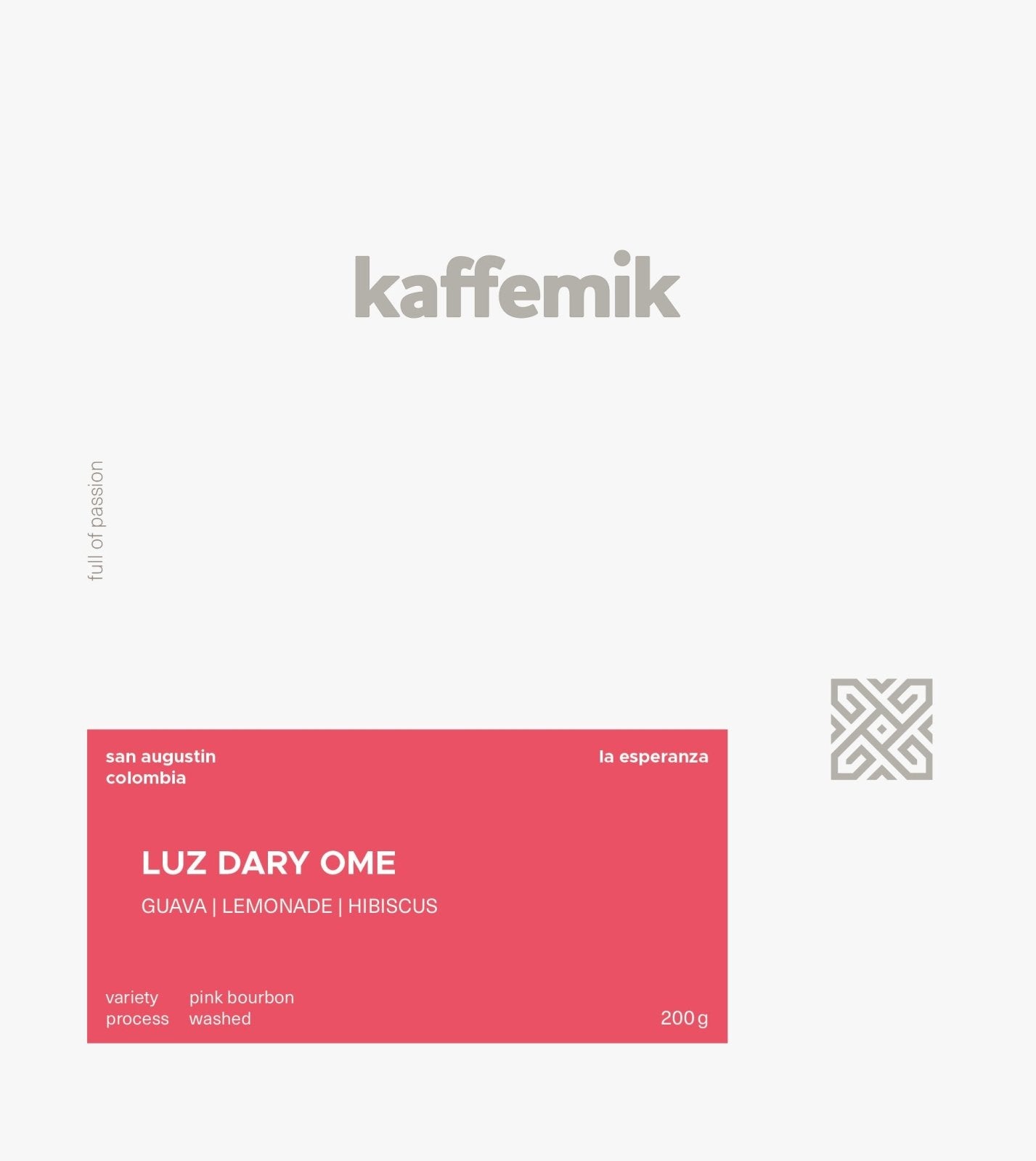 LUZ DARY OME | Colombia | Washed - kaffemikGuava | Lemonade | HibiscusKaffeebohnen