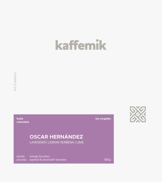 OSCAR HERNÁNDEZ | Colombia | Washed & Dried with Lavender - kaffemikLavender | Lemon Verbena | LimeKaffeebohnen