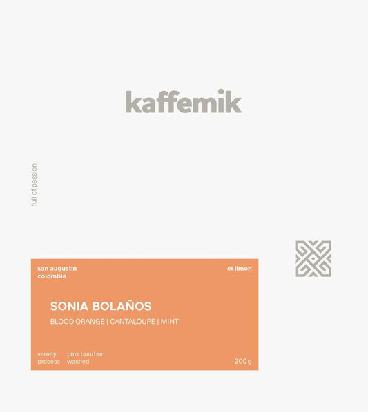 SONIA BOLAÑOS | Colombia | Washed - kaffemikBlood Orange | Cantaloupe | MintKaffeebohnen