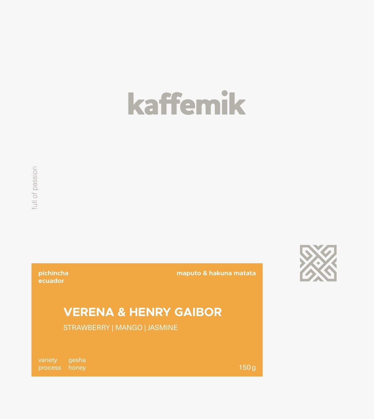 VERENA & HENRY GAIBOR | Ecuador | Honey - kaffemikStrawberry | Mango | JasmineKaffeebohnen